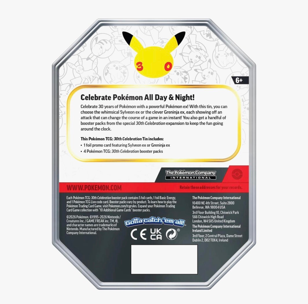Pokémon TCG: 30th Celebration Tin [Greninja ex] - ME: 30th Celebration