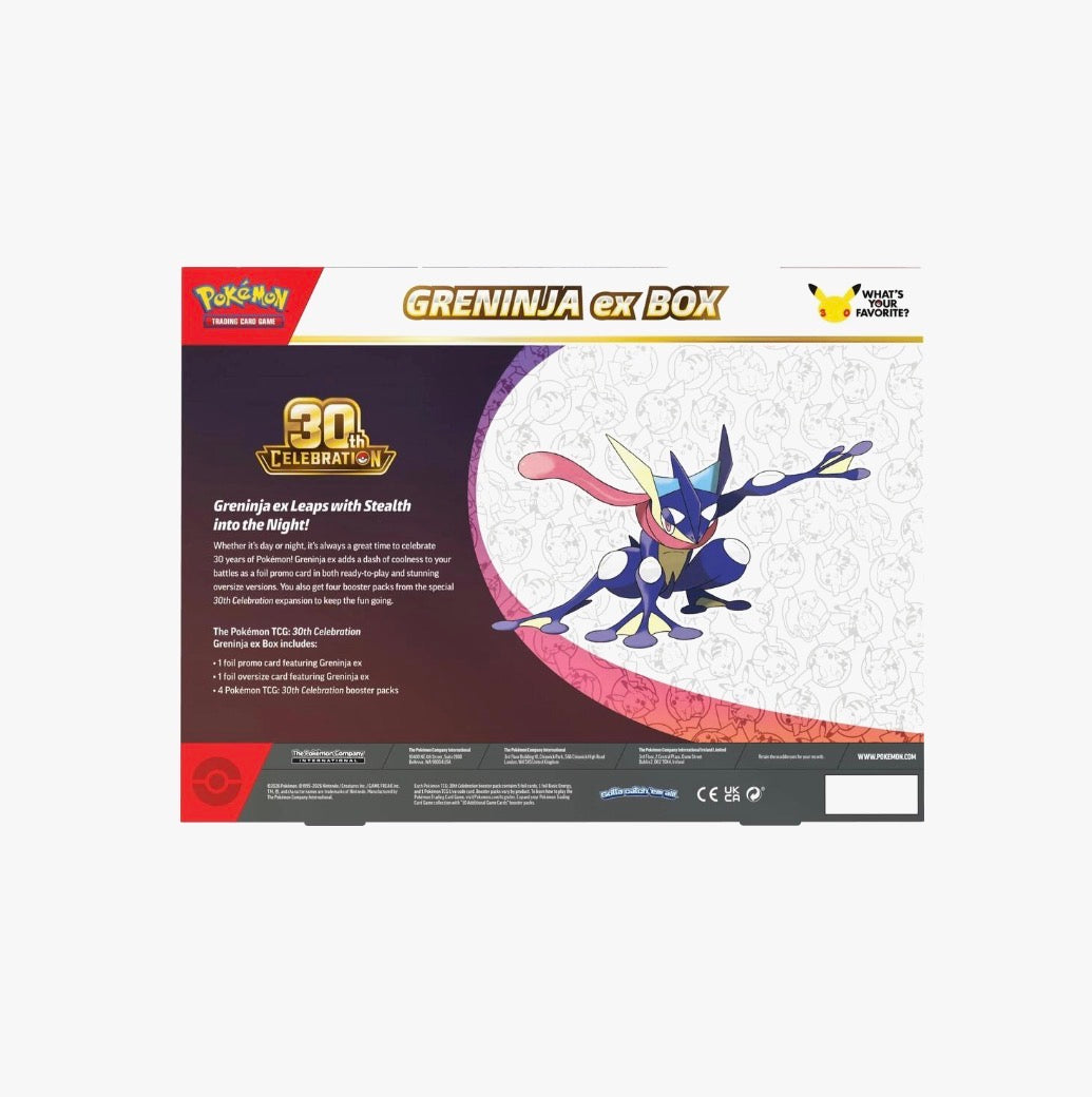 Pokémon TCG: 30th Celebration Greninja ex Box - ME: 30th Celebration