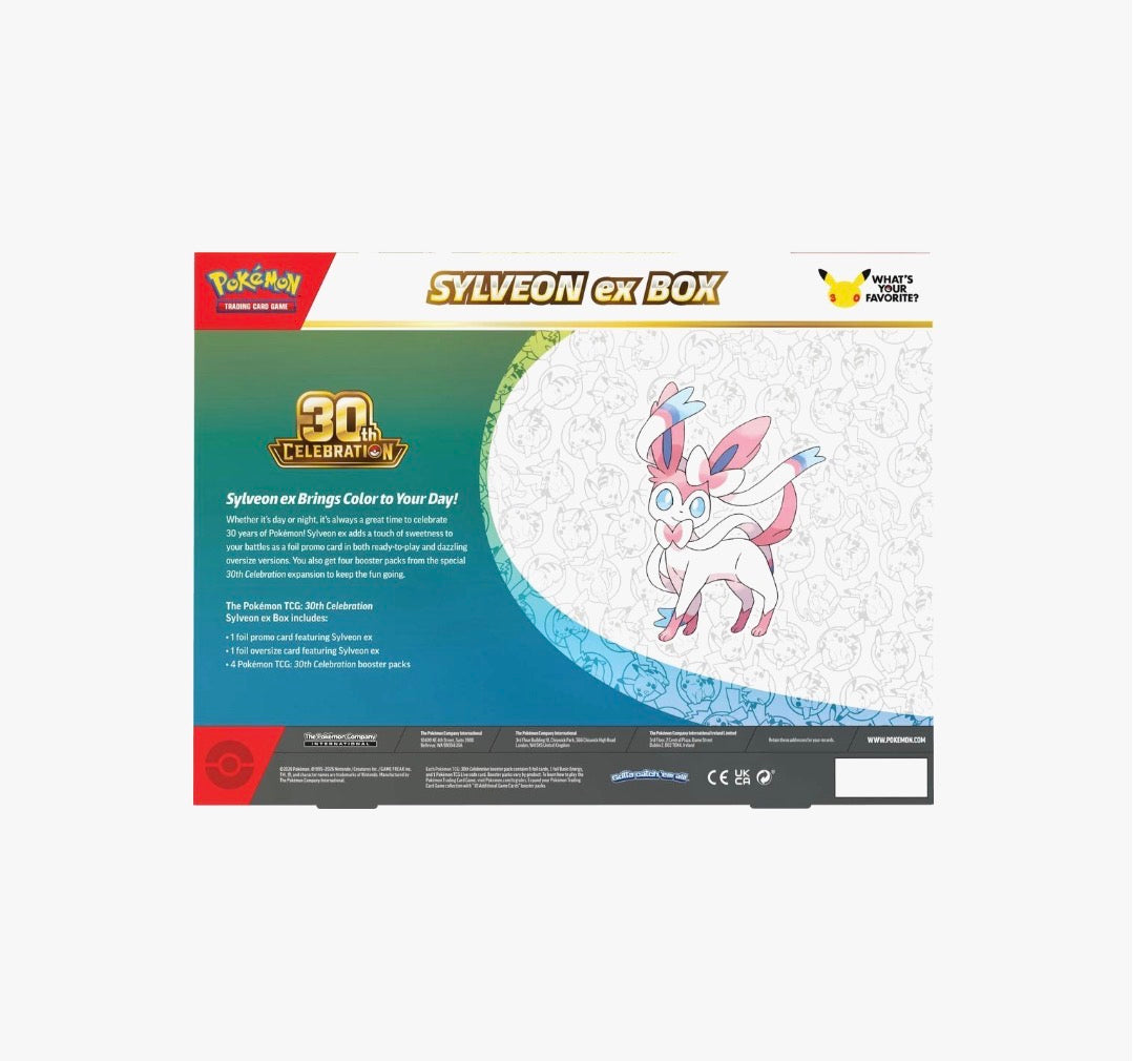 Pokémon TCG: 30th Celebration Sylveon ex Box - ME: 30th Celebration