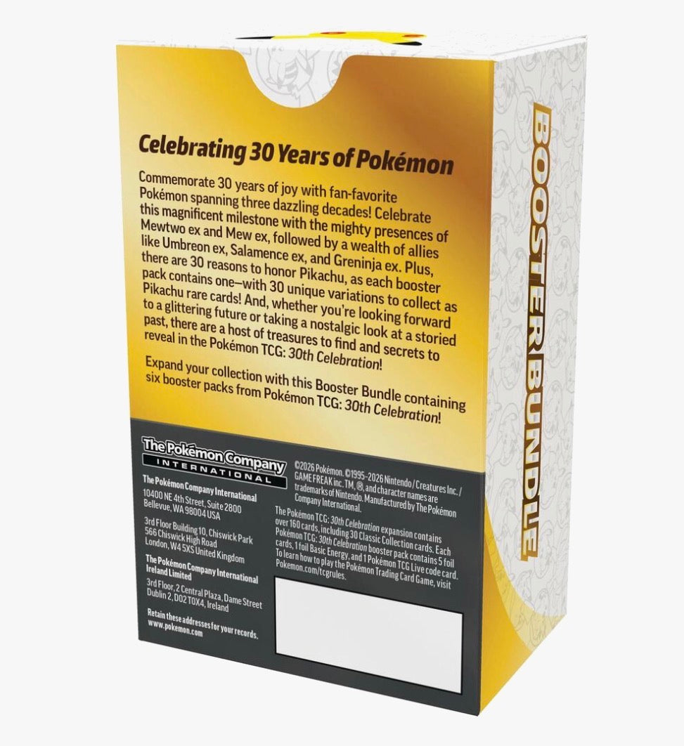 Pokémon TCG: 30th Celebration Booster Bundle - ME: 30th Celebration