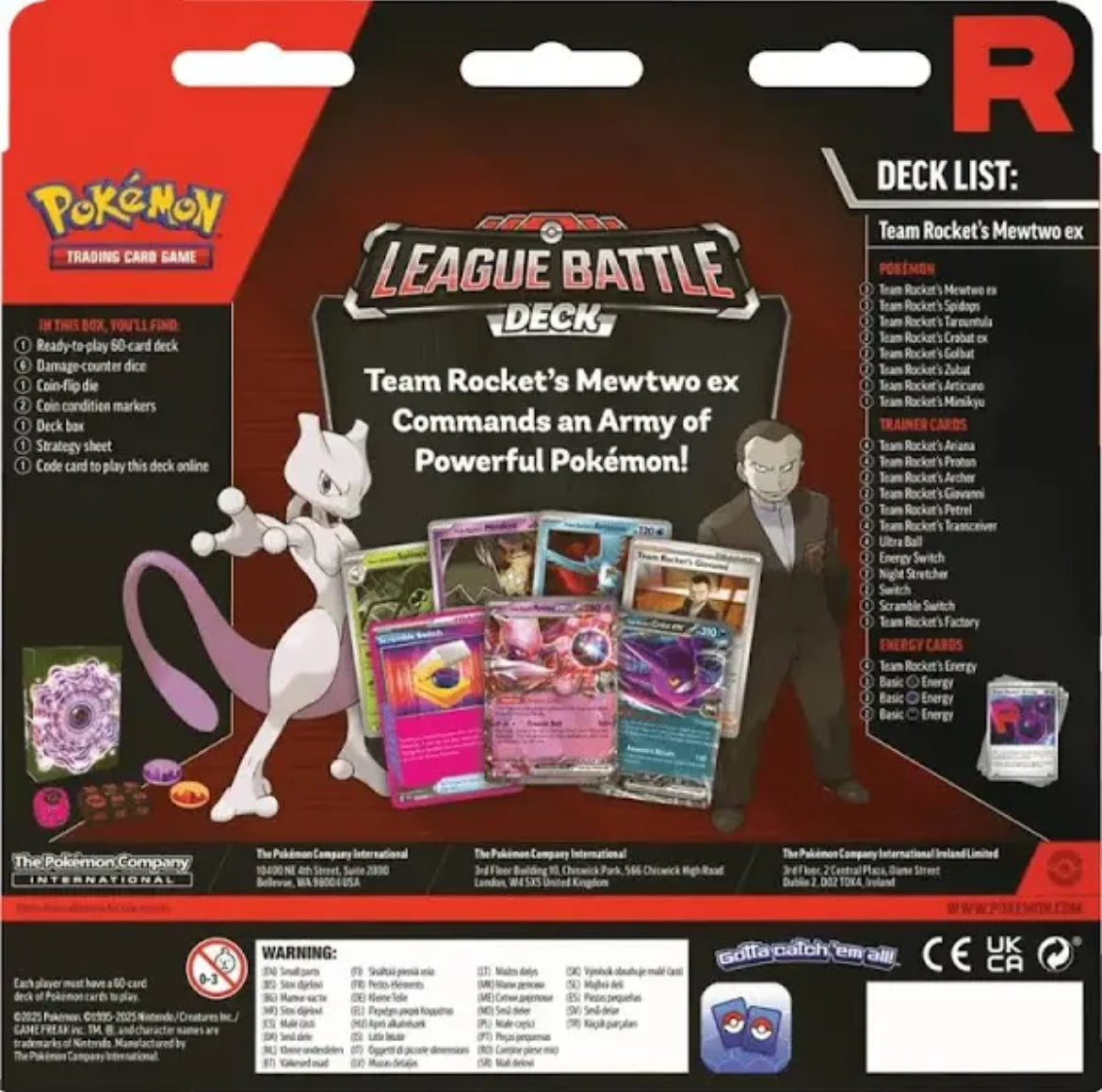 Pokémon TCG: Team Rocket's Mewtwo ex League Battle Deck