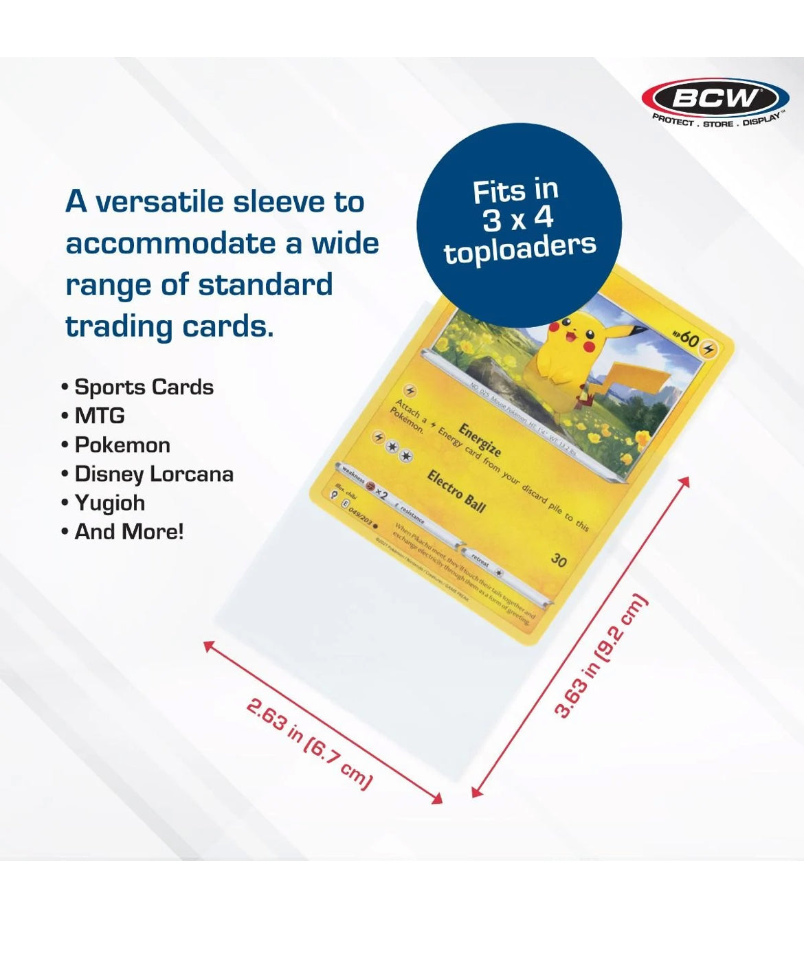 BCW Standard Card Sleeves 100 Sleeves