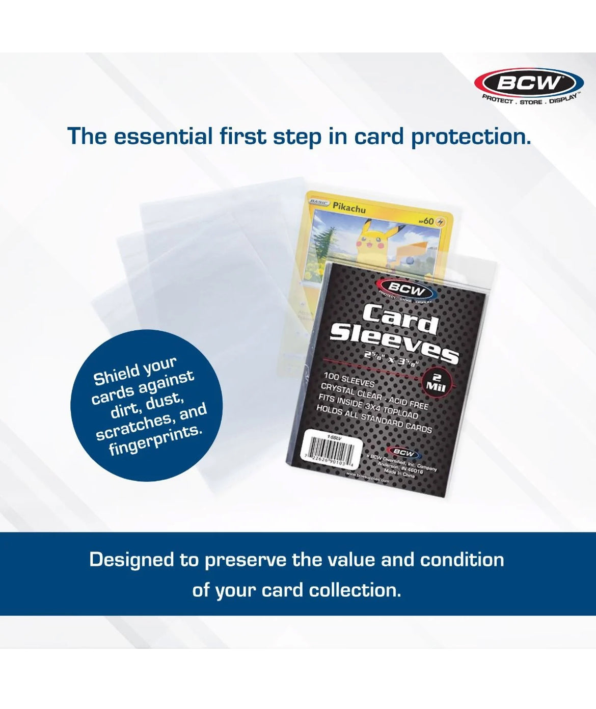BCW Standard Card Sleeves 100 Sleeves